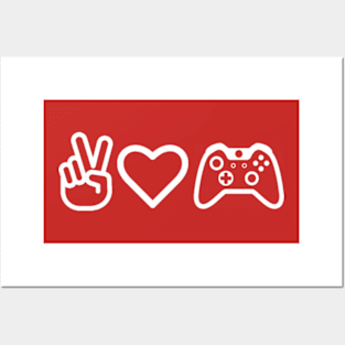 Peace Love Gaming Posters and Art